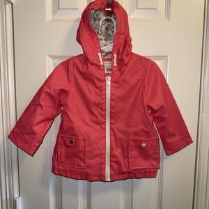 Zara Baby Girls‎ Pink Spring Summer Rain Jacket Coat Size 18-24 Months Bunnies